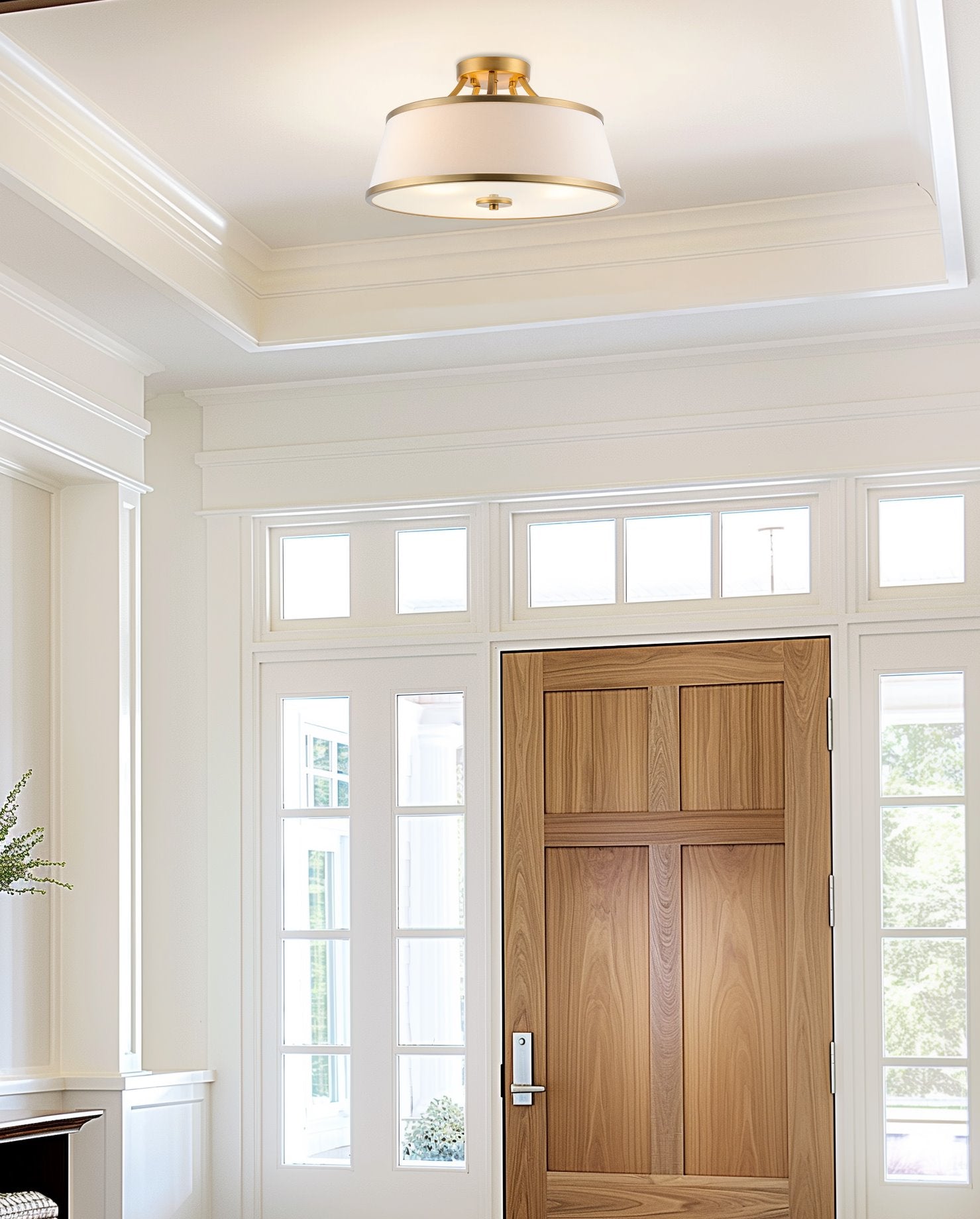 Zoey 18' Modern 3-Light Semi-Flush Mount Ceiling Light